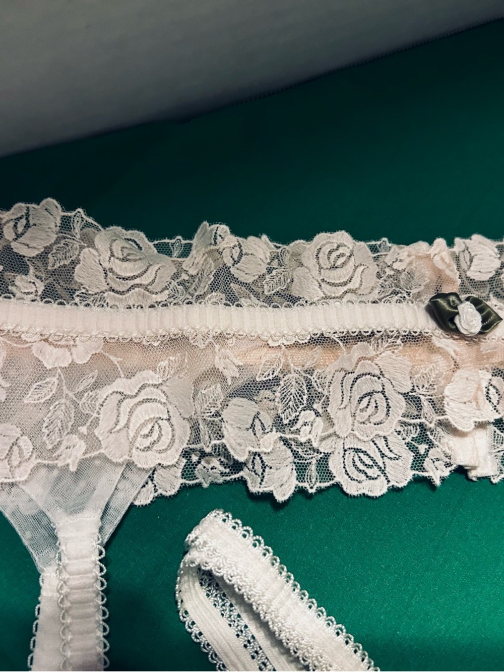 For Love & Lemons Sweetheart 4 piece set Bra, Garter Belt & 2 Things XL NWT - Picture 16 of 16